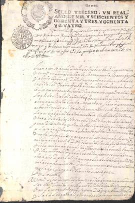 Querella entre Juan Alonso de los Ynojos y Nicolás López de Lizaldi, vecinos de la Villa de Aguas...