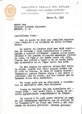 Carta de Francisco Antúnez