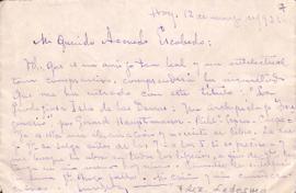 Carta de Enrique Fernández Ledesma