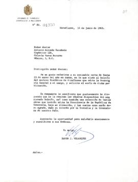 Carta de Ramón J. Velásquez