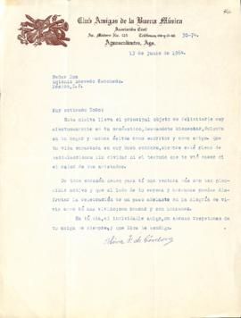 Carta de Olivia de Córdova F.