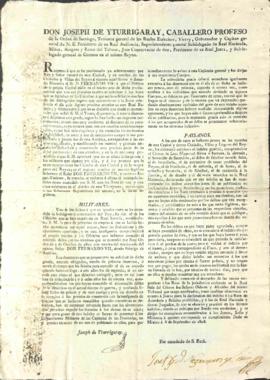 Bando del Virrey José de Iturrigaray por el cual indulta a los reos de la provincia de Nueva Espa...