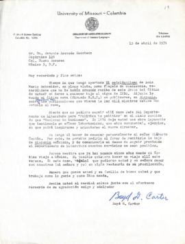 Carta de Boyd G. Carter