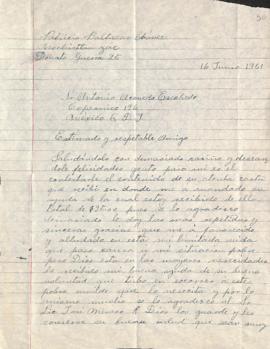 Carta de Patricio Baltazár Chávez
