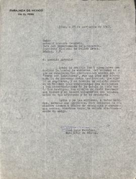 Carta de José Luis Martínez
