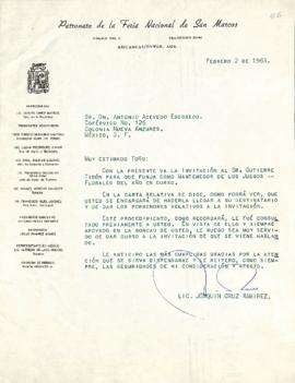Carta de Joaquín Cruz Ramírez