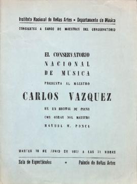 Programa Recital Carlos Chávez