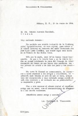 Carta de Guillermo H. Viramontes