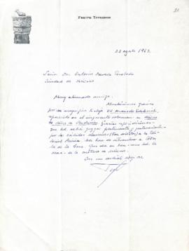 Carta de Felipe Teixidor