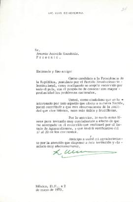 Carta de Luis Echeverría