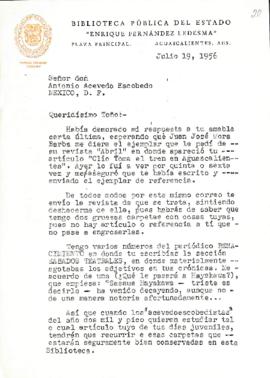 Carta de Francisco Antúnez