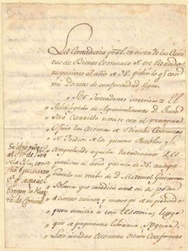 Decreto de la Contadauría General de Guadalajara