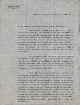 Carta de Octavio León Medellín
