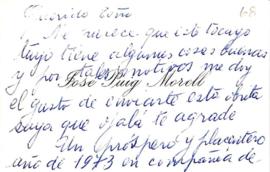 Carta de José Puig Morell