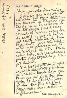 Carta de Rodolfo Usigli