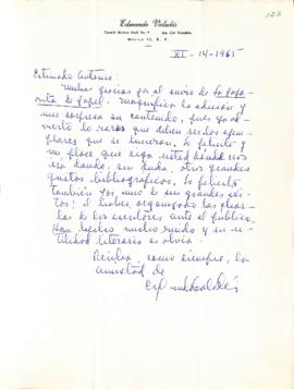 Carta de Edmundo Valadés