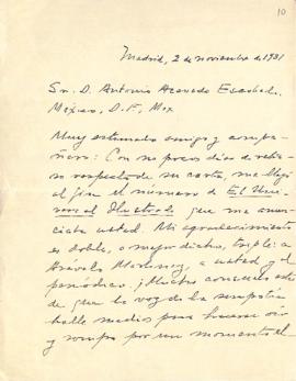 Carta de Martín Luis Guzmán