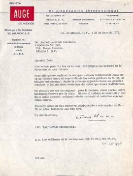 Carta de Baltazar Dromundo