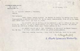 Carta de Alberto P. Valenzuela Rodarte