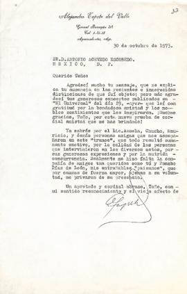 Carta de Alejandro Topete del Valle