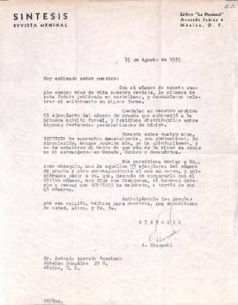 Carta de Alberto Misrachi