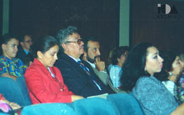 Ladislao junto a Enrique Rodríguez; Al frente su hija Martha Juárez.