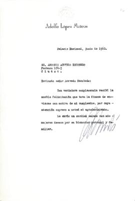 Carta de Adolfo López Mateos