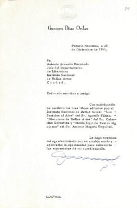 Carta de Gustavo Díaz Ordaz