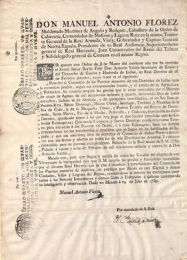 Real Ordenanza sobre el libre comercio entre puertos.