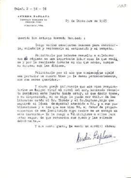 Carta de Andrés Zaplana