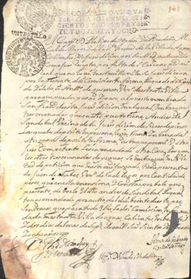 Auto para embargar los bienes de Andrés de Sandoval, vecino de la Sierra de Pinos, que tiene en e...