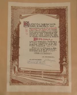 Diploma a Manuel M. Ponce