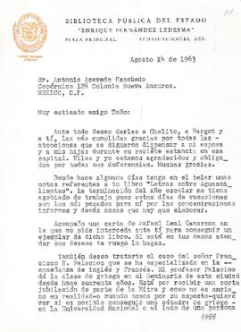 Carta de Francisco Antúnez