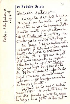 Carta de Rodolfo Usigli