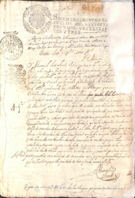 Querella entre Manuel de Escalante, vecino y mercader de la Villa de Aguascalientes, contra Anton...
