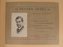 Cartel de recital de Manuel M. Ponce