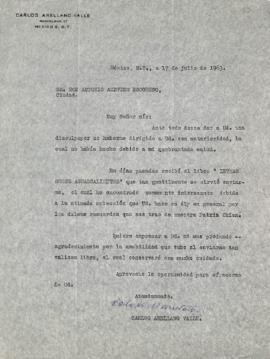 Carta de Carlos Arellano Valle