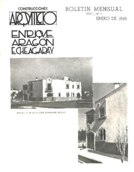 Boletín Construcciones Arquitecto Enrique Aragón Echeagaray