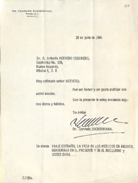 Carta de Conrado Zuckermann