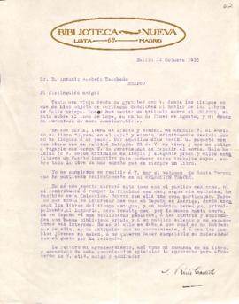 Carta de José Ruiz Castillo