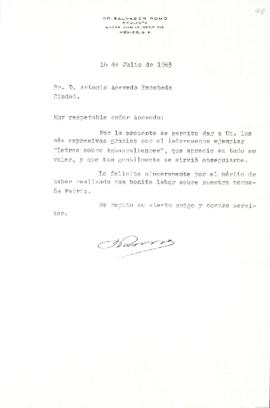 Carta de Salvador Romo