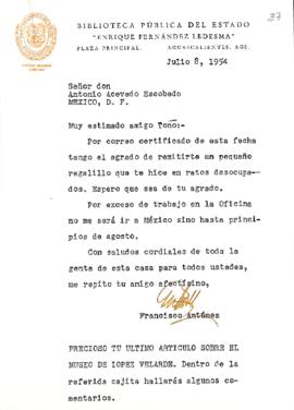 Carta de Antúnez Francisco