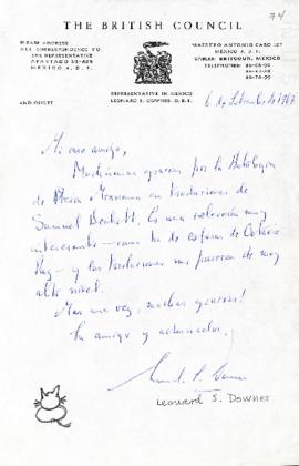 Carta de Leonard S. Downes