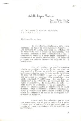 Carta de Adolfo López Mateos