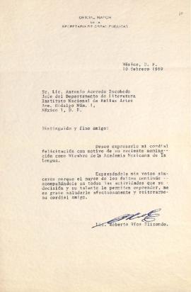 Carta de Roberto Ríos Elizondo