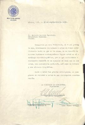 Carta de Carlos A. Calderón