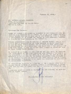 Carta de Leonardo Heiras Arzolaza