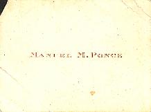 Tarjeta de presentación de Manuel M. Ponce