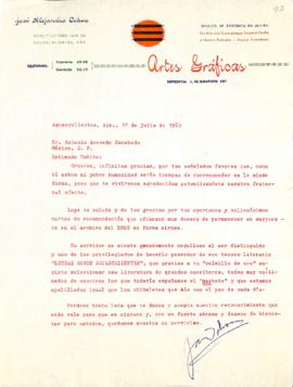 Carta de José Alejandro Ochoa
