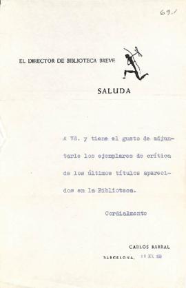 Nota de Carlos Barral